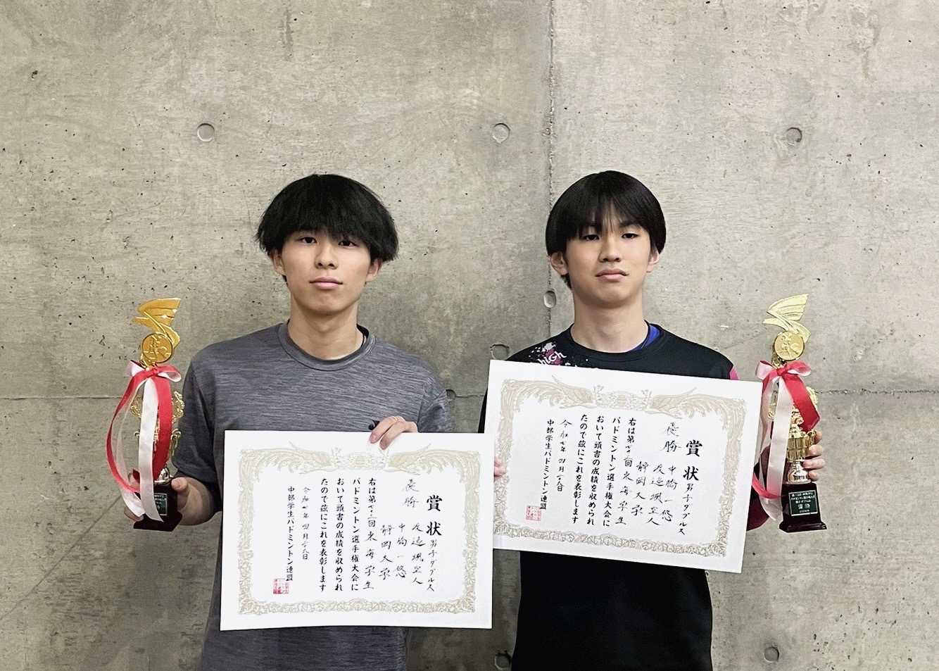 第73回東海学生バドミントン選手権入賞者